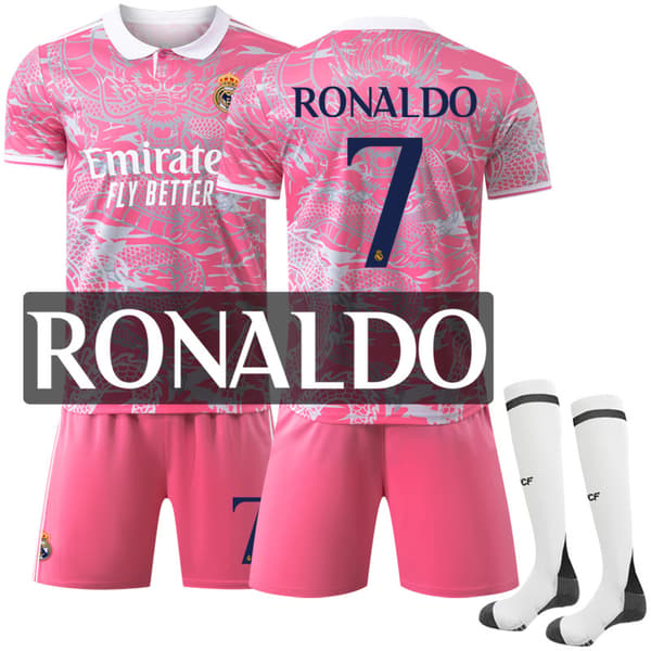 2425 Real Madrid Lasten Jalkapallopaita Treenisetti Numerolla 7 RONALDO XS