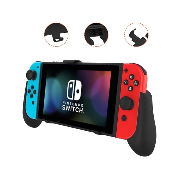 Nintendo Switch/Switch Lite 2-i-1 Infällbart Skyddsfodral med Ställ Svart