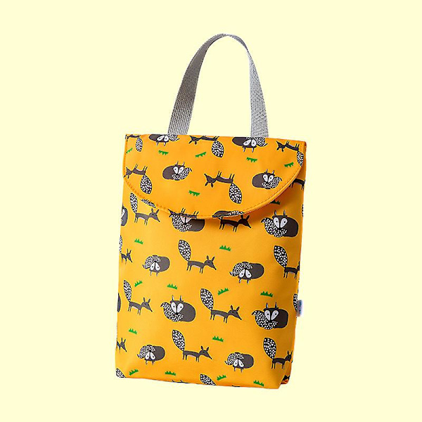 Tøy bleieveske Vanntett Våt Tørr Gjenbrukbar Vaskbar Baby Tøy Bleieveske yellow fox