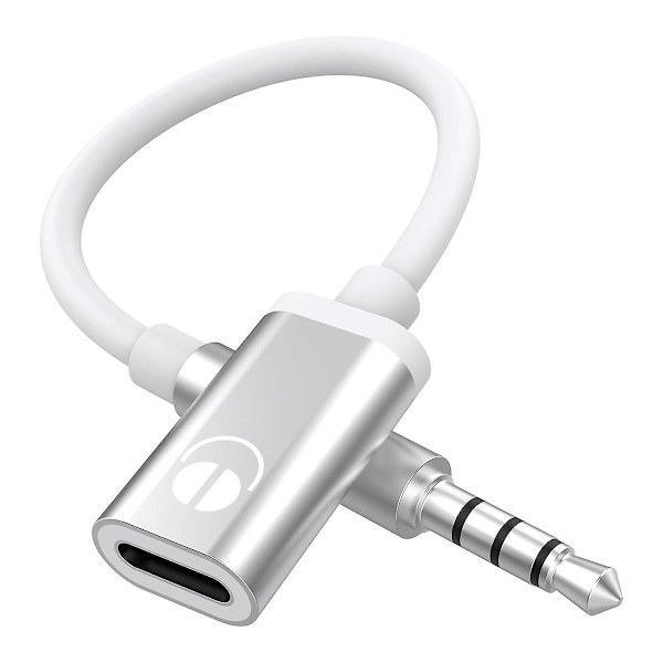 3,5 mm han til type C hun lydkabel ledning, analog lydjack hovedtelefoner lydadapter til MP3-afspiller, bærbar computer, tablets