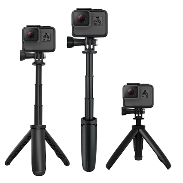 Utökbar Handhållen Selfie Stick Mini Stativ för GoPro SJCAM DJI insta360 Action 3 2