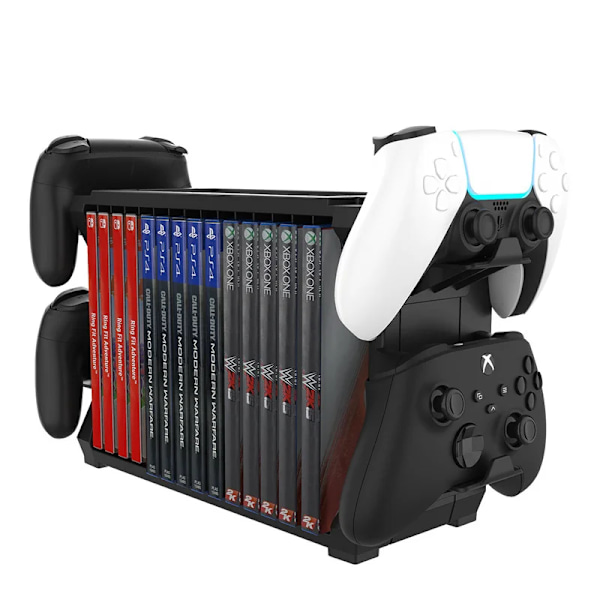 Multifunksjonell spillagringsholder for PS5 CD-disk hodetelefonstativ