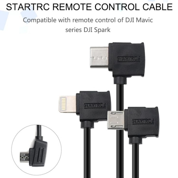 15cm USB-C til Micro-USB Kabel for DJI Mavic Mini / Air, Shark For IOS