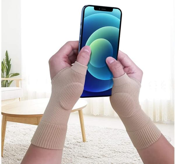 Tumhandskar, handledsstöd, fingerlösa handskar 1 par S