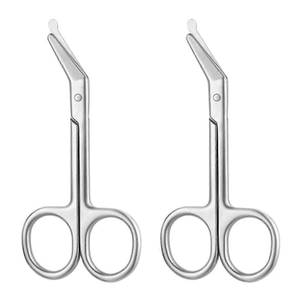 Stomipose Saks - Stomipose Klipp med Buttet Rund Spiss for Kolostomi Ileostomi Omsorg, Rustfritt Stål, 4,4 Tommer L, 2 Stk