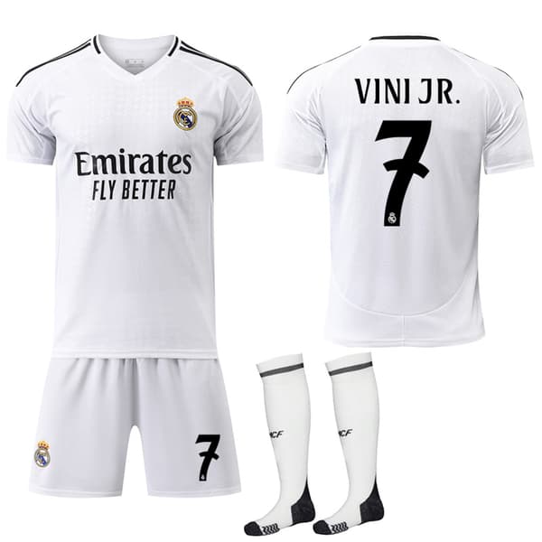 2425 Real Madrid Hjemmetrøje med Strømper til Børn & Voksne Nr. 7 VINI JR 20
