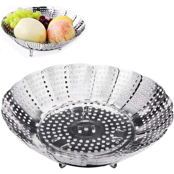 Hopfällbar ångkokare för grönsaker, 14-23 cm i diameter