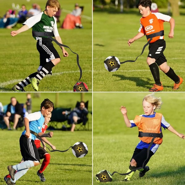 Fotbollscoachbälte, fotboll/volleyboll/rugbytränare, fotbollsträningshjälp med bälte och bungee-snöre för barn, vuxna