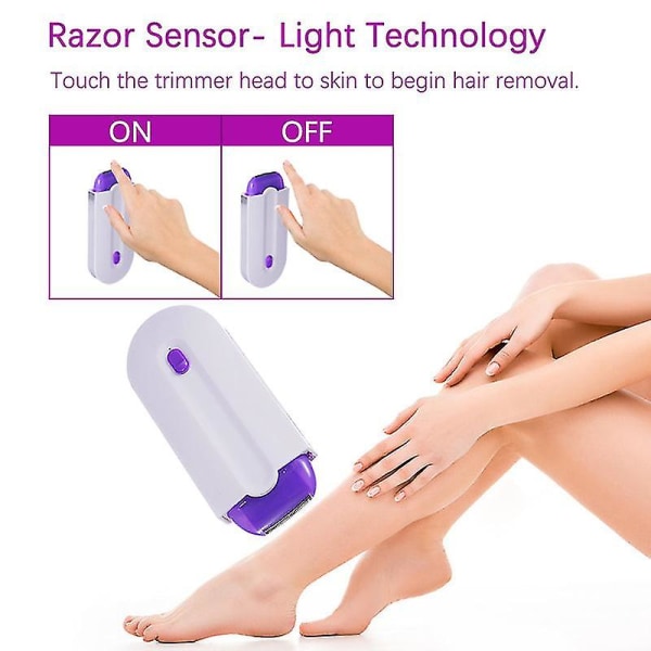 Professionellt smärtfritt hårborttagningskit Laser Touch Epilator USB Uppladdningsbar Kroppen Kroppen Ansikte Ben Hand Rakapparat