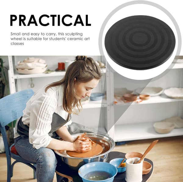 2 stk. Drejelig pladespiller Universal 360° pladespiller, med stålkuglelejer, robust og multifunktionel, sort 20 cm