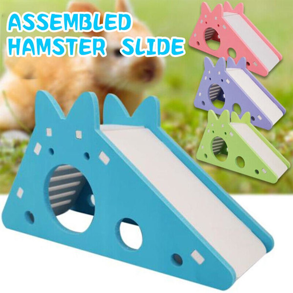 Pet House Villa Bur Stege Hamster Rutsjebane Legetøj, DIY Gerbil Hytte Vi yellow  One-size
