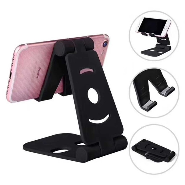 Sammenleggbart Mobilholder - Stativ for Mobil, iPad, Nettbrett Hvit white