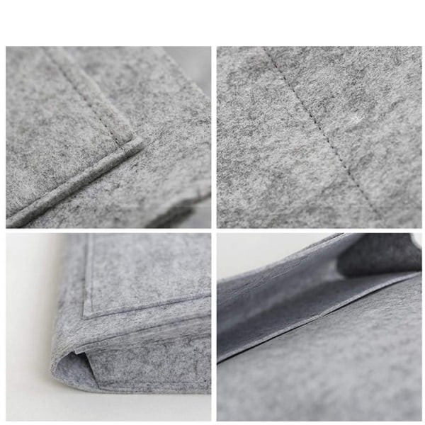 Sofa oppbevaringsveske Sklisikker oppbevaringsveske Tykk filt sengelomme grey