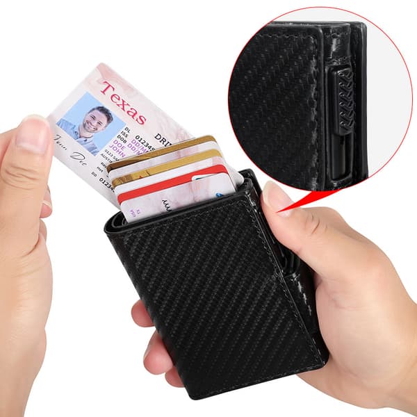Lommebok med pop-up kortholder RFID-beskyttelse