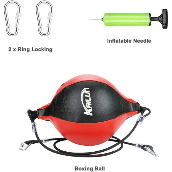 Snabb Slagen Boll Läder Speed Ball Hängande Boxningsboll, Dubbeländad Boll med Boxning