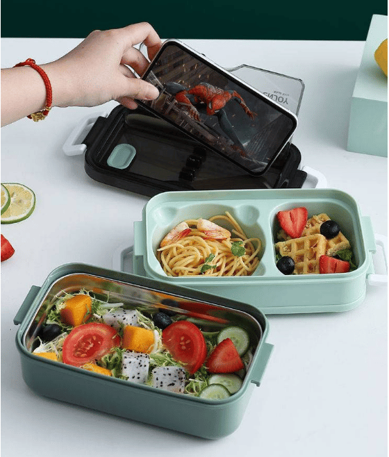 Lunchlåda Bento Box för Studenter och Kontorsarbetare - Dubbellager