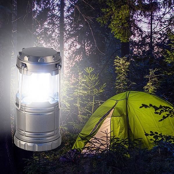 Campinglampe Lykt / Teltlampe - Lampe for camping silver
