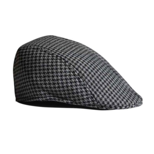 Flat Cap / Gatsby / Gubbkeps Rutig - Olika färger gray