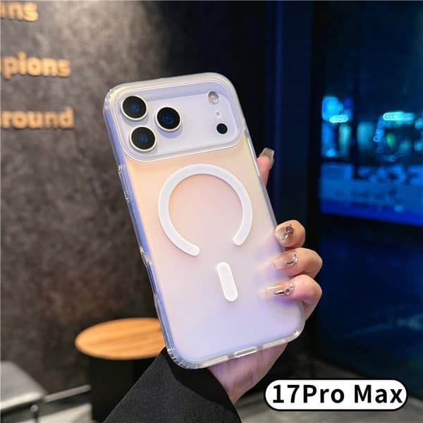 Til iPhone 17/iPhone 17 Pro/iPhone 17 Promax Telefoncovers, Laser Gradient Magnetiske Telefoncovers iPhone 17 Promax