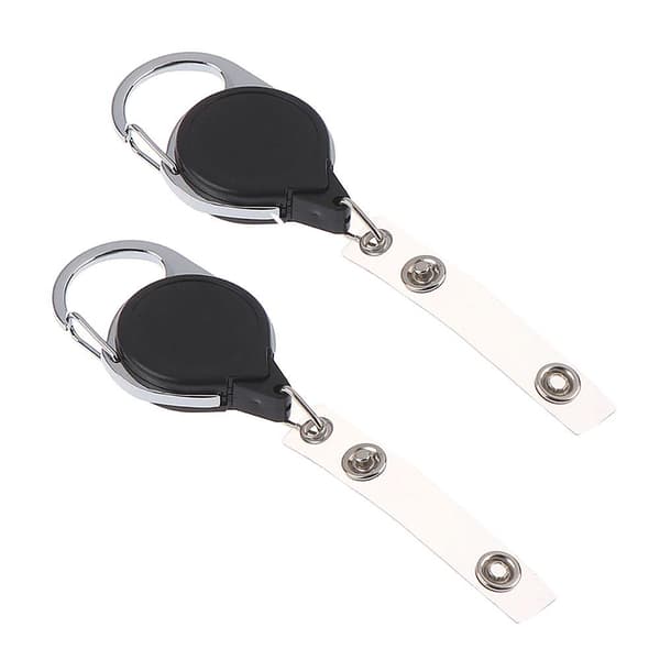 2-PACK Uttrekkbar ID-holder (nøkkelholder) Jojo-funksjon
