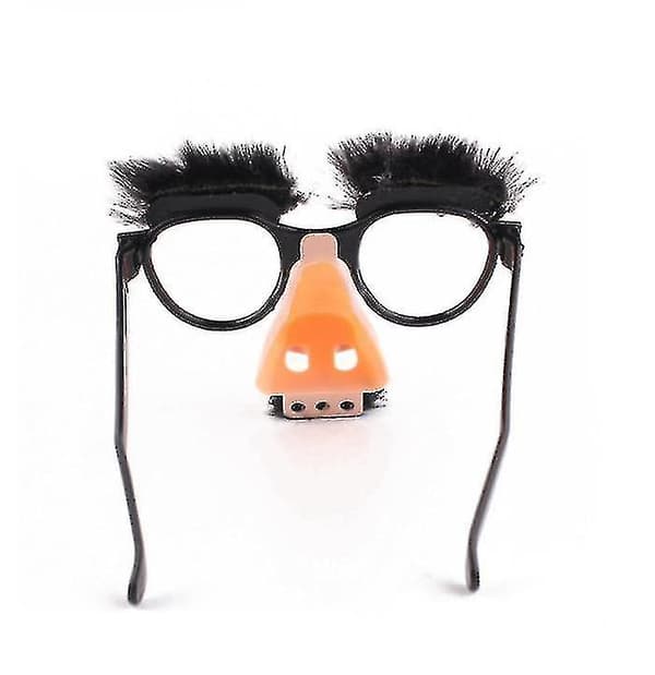 Roliga näsglasögon med mustasch förklädnad, festpresent, Halloween