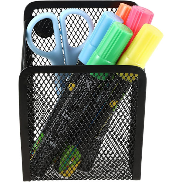 Magnetisk penholder, 2 rum Mesh pennekurv