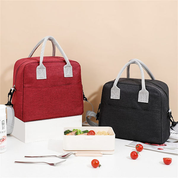 Frokosttaske Student Termisk Madkasse SORT black