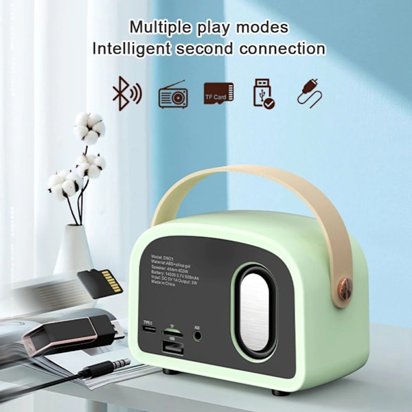 Mini Radio Bluetooth Høyttaler ROSA Pink