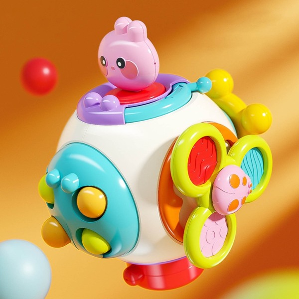 Småbarn Kubspel Skallra Toy Fidget Box Inlärningspresent Sensorisk Leksak Set Barn Montessori Toy Busy Cube