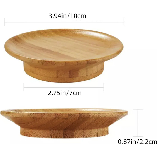 4-pack vinglas charkbrickor, vinglasbrickor, vinglas charkbrickor, trä, aptitretare, desserttallrikar för desserter