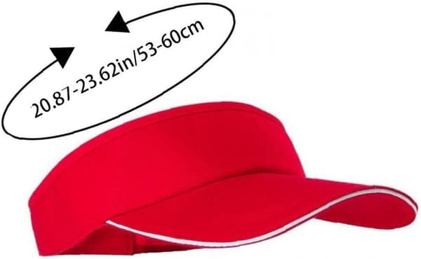 Visirhatter Cap baseballcaps Justerbar hestehale tennishatt Golfløping cap red