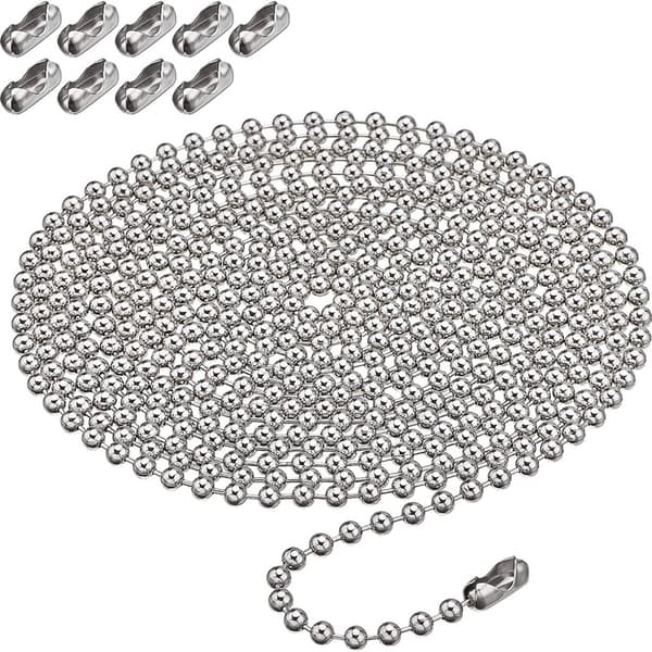 Kuglekæde 3 meter lang og 4,5 mm i diameter med 10 forskellige c
