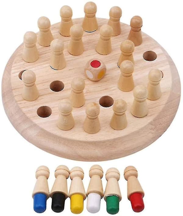 Barnebursdagsspill Tre Memory Match Stick Sjakkspill Morsom blokk
