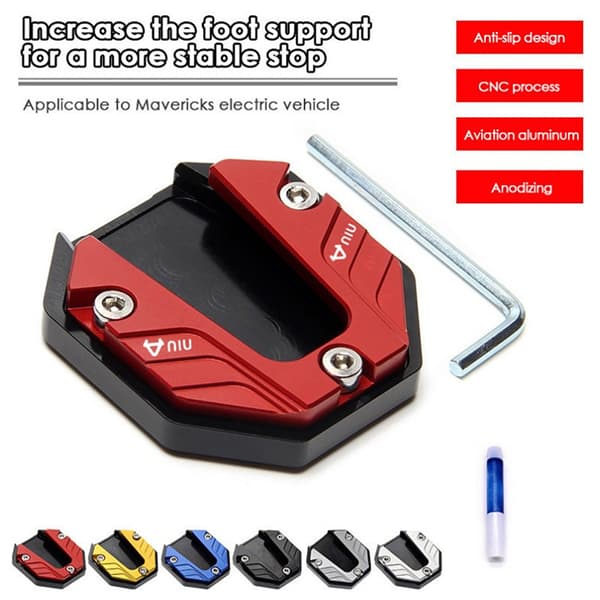 Universal Scooter Motorcykel Bike Extender Fot Sidostöd Silver