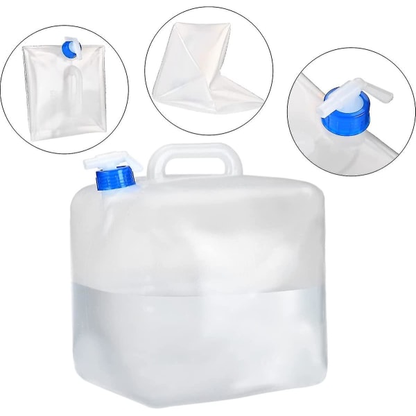 10/15L Sammenfoldelig vandtank Vandbeholder Foldbar dunk Drikkevandsbeholder Vandpose Camping Bpa Fri 10L
