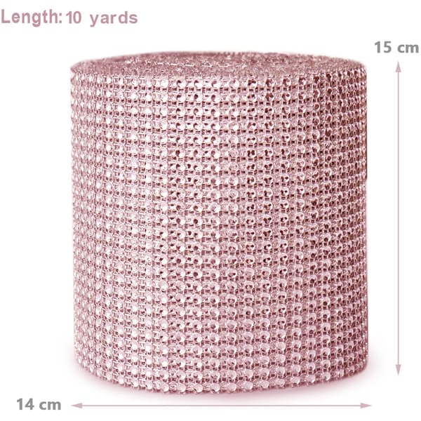 24 rader sølv strass diamantbånd dekobånd, perfekt Rose gold