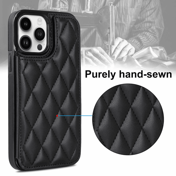 Lommebok Dobbeltknapp Liten Duftende Vind Kort Flip Lærveske For iPhone 16 Pro Max Plus iPhone16