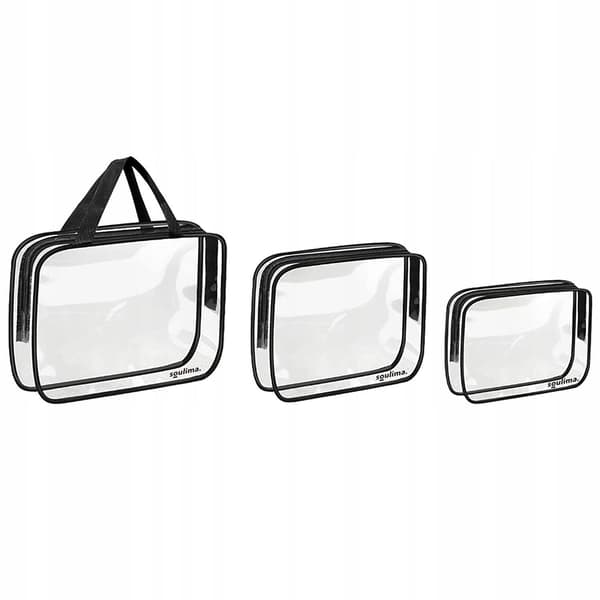 Gennemsigtige Toilettasker - 3 stk - PVC