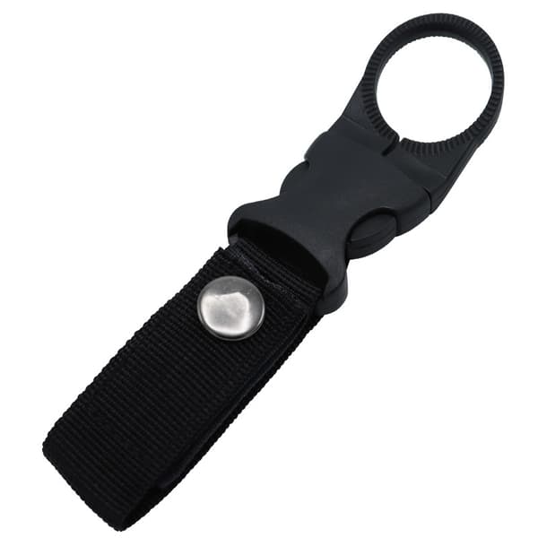 Vattenflaska Spänne Hållare Clip Molle Karbinhake Bälte Webbing Hängare Krok 4ST Black