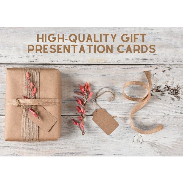 Brune prislapper med snor | Kraft Bagasjelapper | Håndverksetiketter | Papir Gaveetiketter Etiketter | 100 stk 9,5 X 4,5 Cm med Jute String DIY