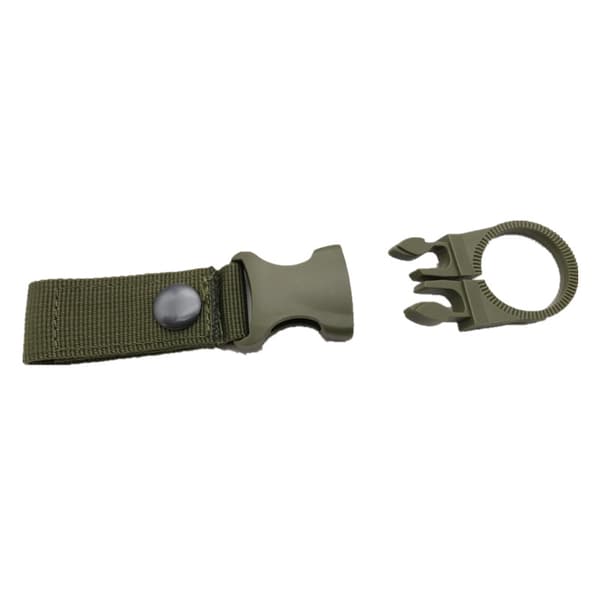 Vattenflaska Spänne Hållare Clip Molle Karbinhake Bälte Webbing Hängare Krok 4ST Army green