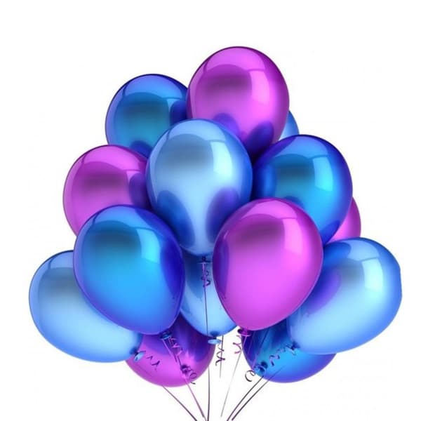 30 stk. Latexballon Oppustelig Dekorationsballon SORT SØLV SORT Black Sliver