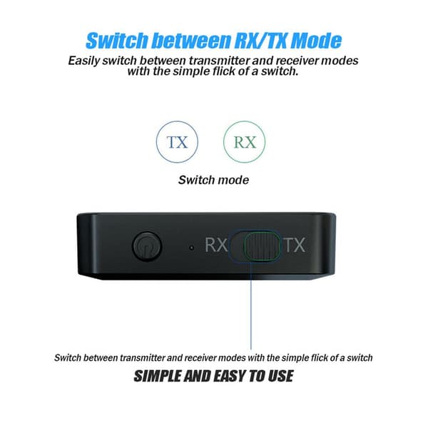 1x Bluetooth 5.0 Audio Sändare/Mottagare Adapter