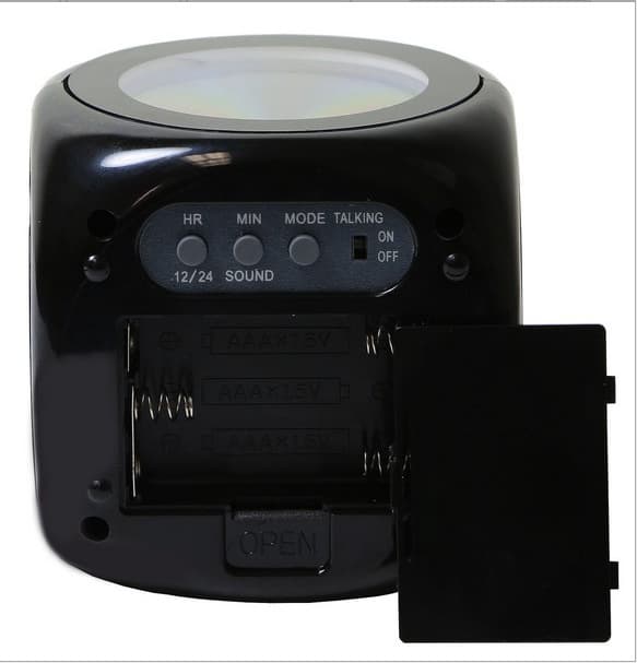 Vekkerklokke Multifunksjon Digital LCD Stemme Talende LED-projeksjon