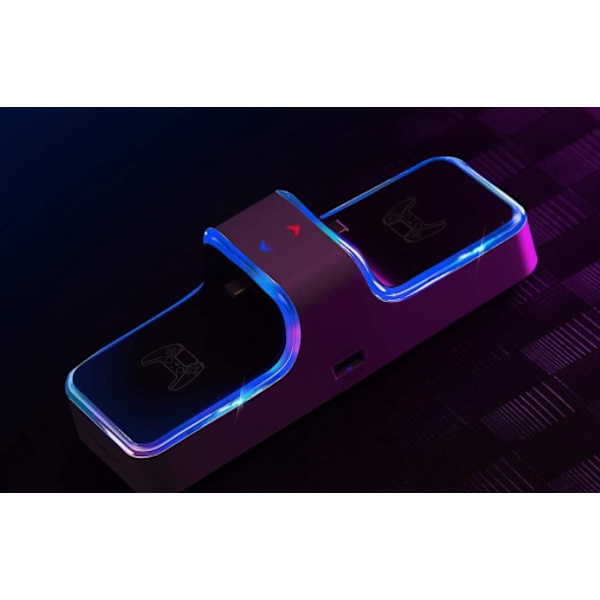 PS5-controlleroplader - LED-indikator for fuld opladning