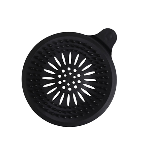 2-pack silikonavloppshårfångare, duschavloppsskydd för badrum Black