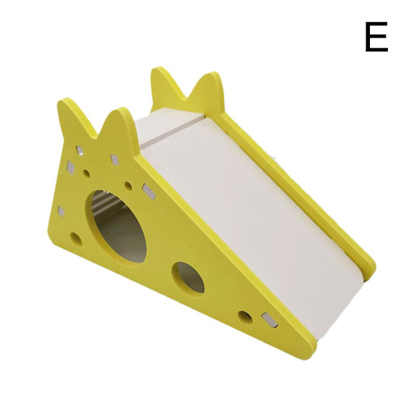 Pet House Villa Bur Stege Hamster Rutsjebane Legetøj, DIY Gerbil Hytte Vi yellow  One-size