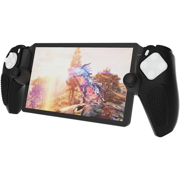 Svart halkfri silikonöverdrag till Sony PS5 Playstation Portal/PS