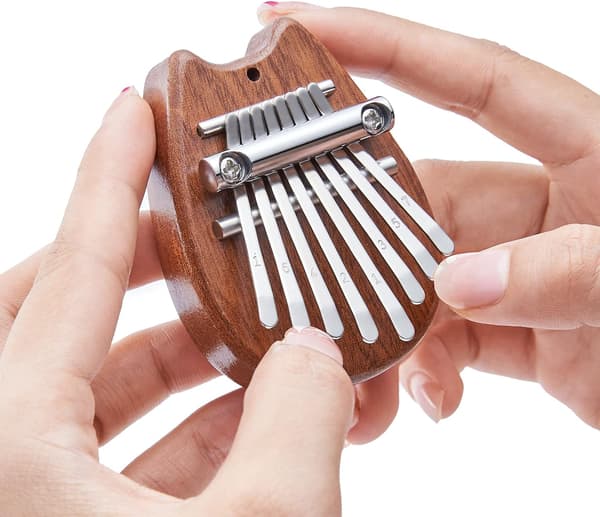 2-delad mini 8-tangenter Kalimba tumpiano present, lämplig för alla