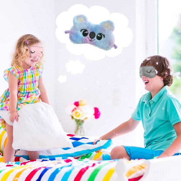 Tecknad plysch broderad ögonmask för barn, gjord av plysch purple